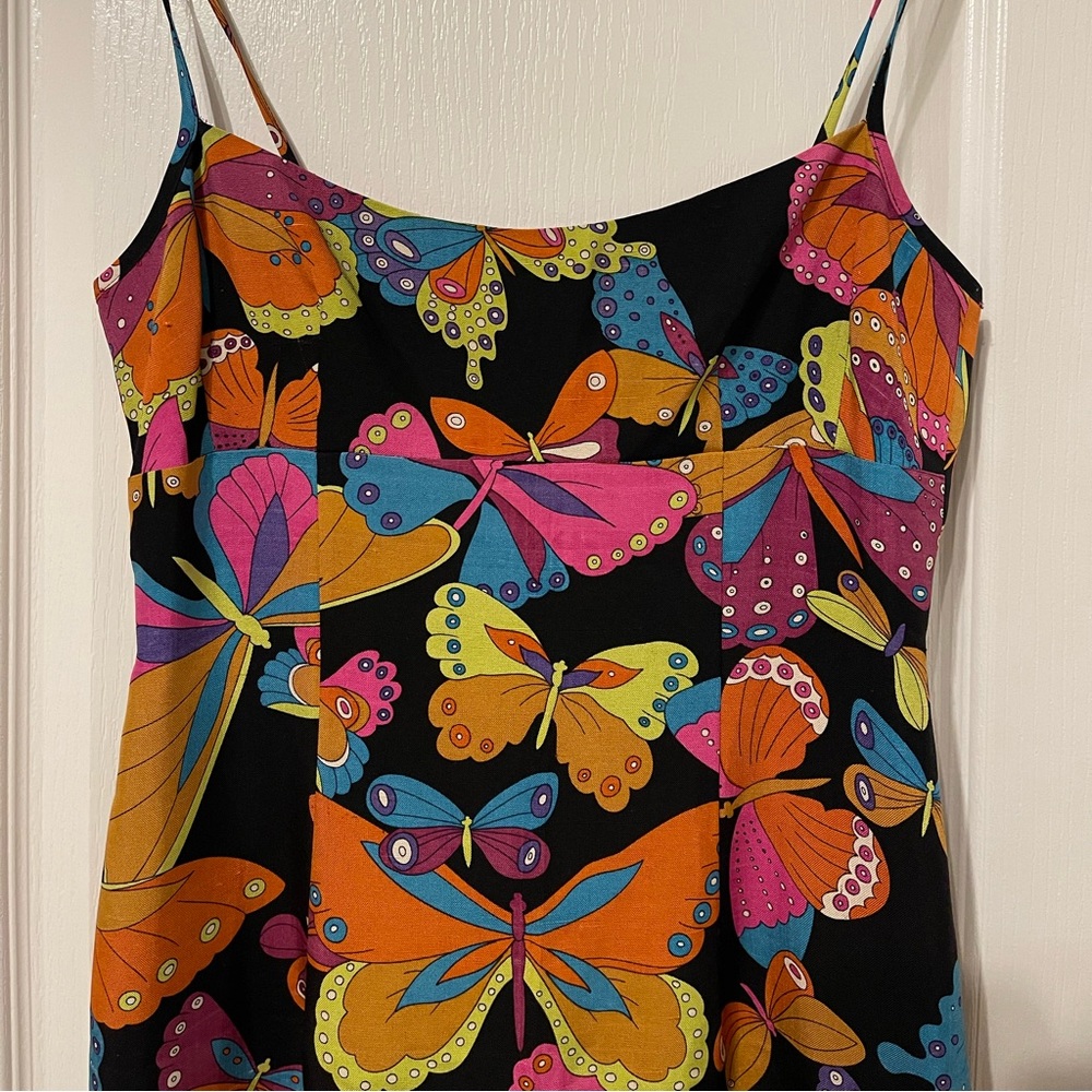 🦋 RETRO Nanette Lepore Butterfly Silk Dress